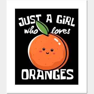 Just A Girl Who Loves Oranges Funny Posters and Art